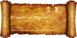 Klepács Marcell névjegykártya
